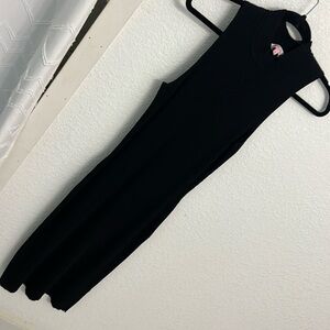 Black midi dress. Great for fall!